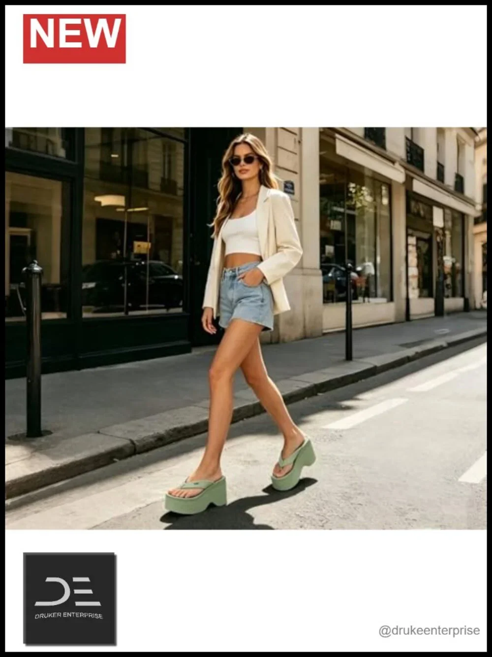 Platform Chunky Sandals with Arch Support Non-Slip Rubber Soles Wedge Heels